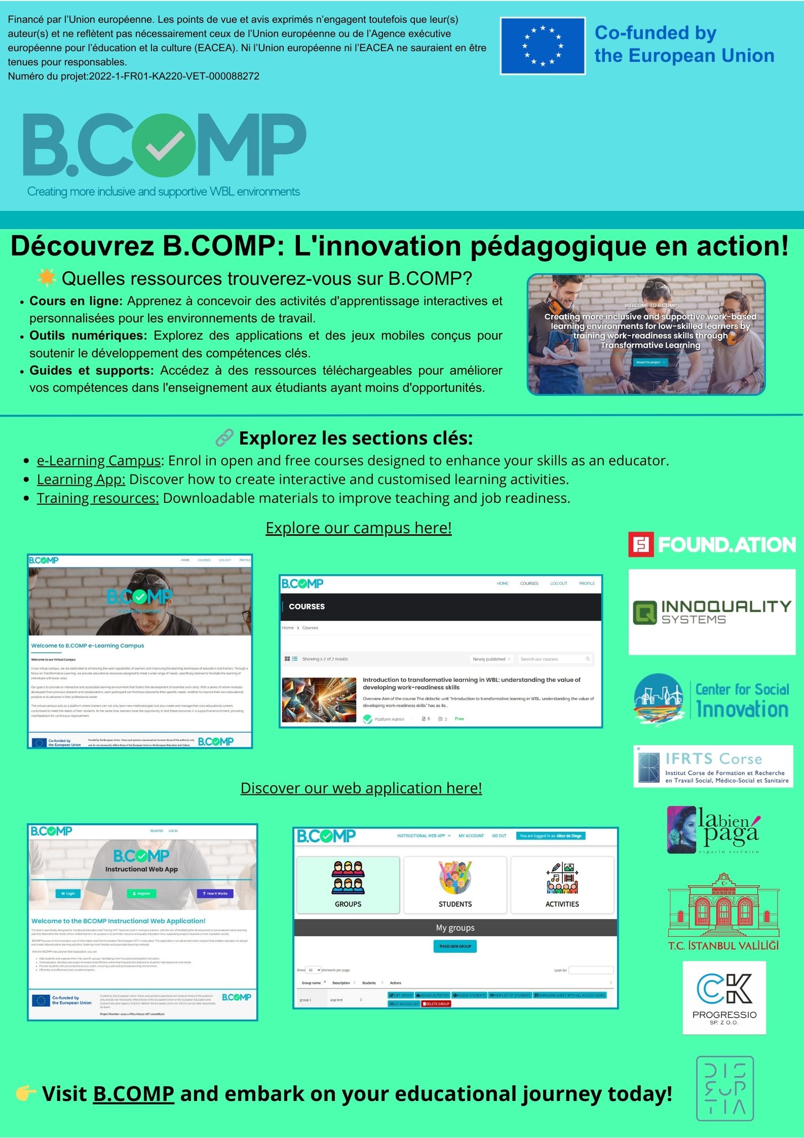 Découvrez B.COMP : L’innovation éducative en action. 4ème bulletin d’information